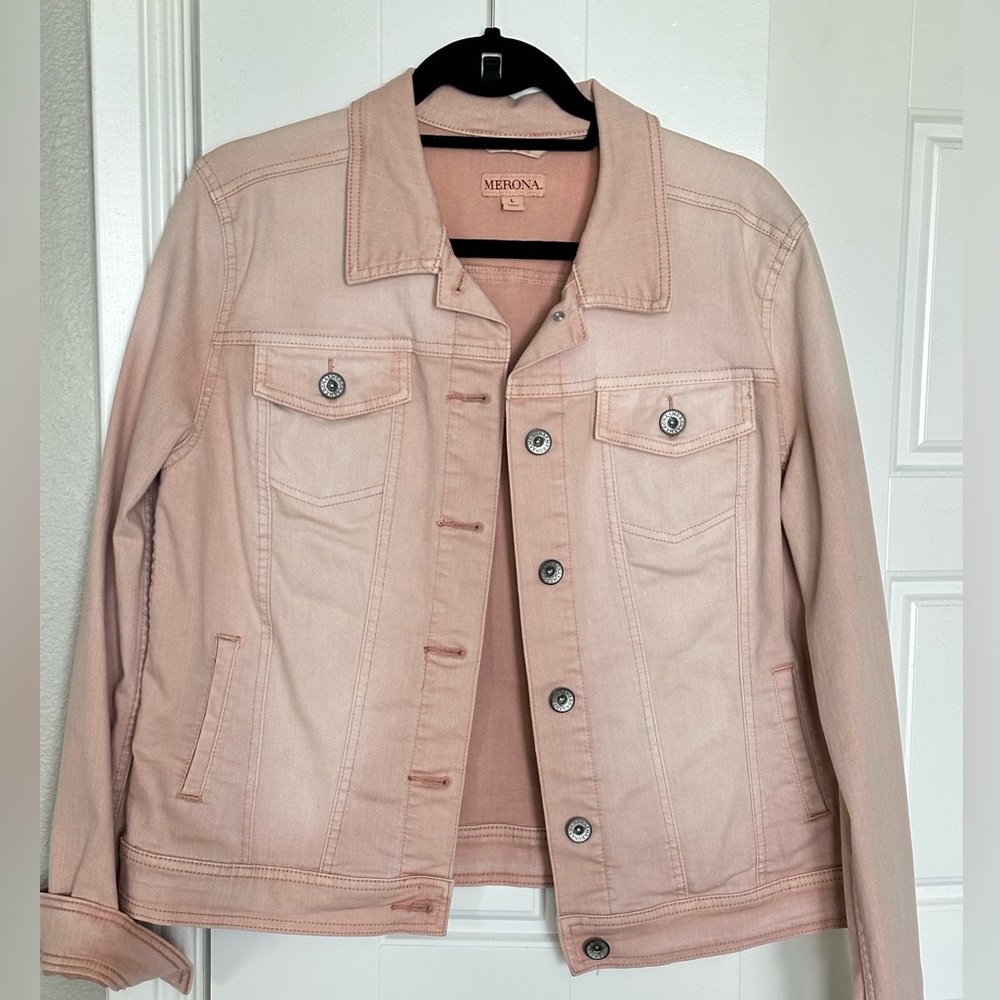 💕Merona Women’s Pink Denim Jacket
